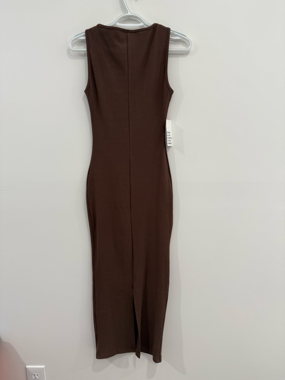 Bumpsuit The Sculpting Rib Boatneck Midi Maternity Dress, Brown XS, NWT - Picture 5 of 7